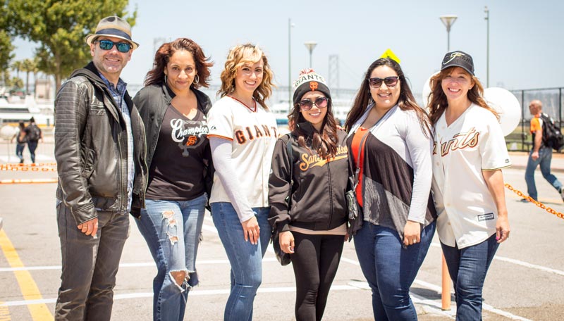 The VITAS team poses outside the ballpark