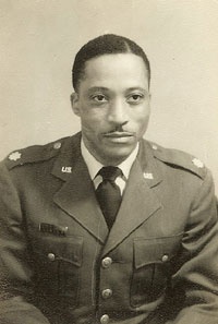 A 1940s-era photo of Williams in his military uniform