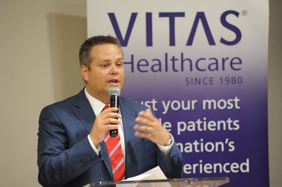 VITAS Healthcare CEO Nick Westfall at the podium