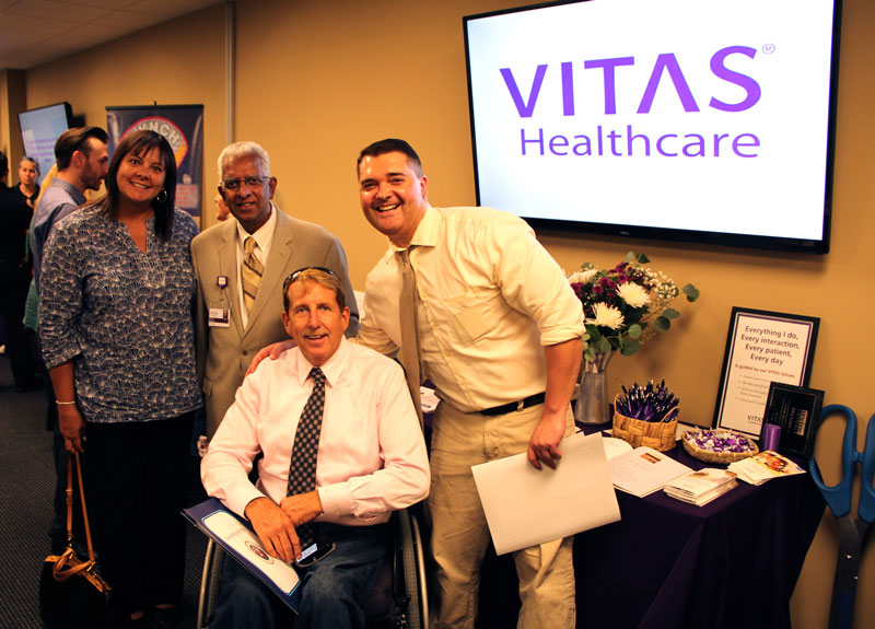 Dignitaries at the ribbon cutting