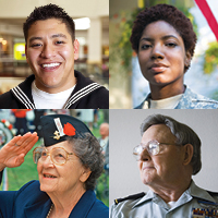 Two younger and two older veterans