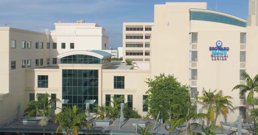 An exterior view of Broward Health Medical Center