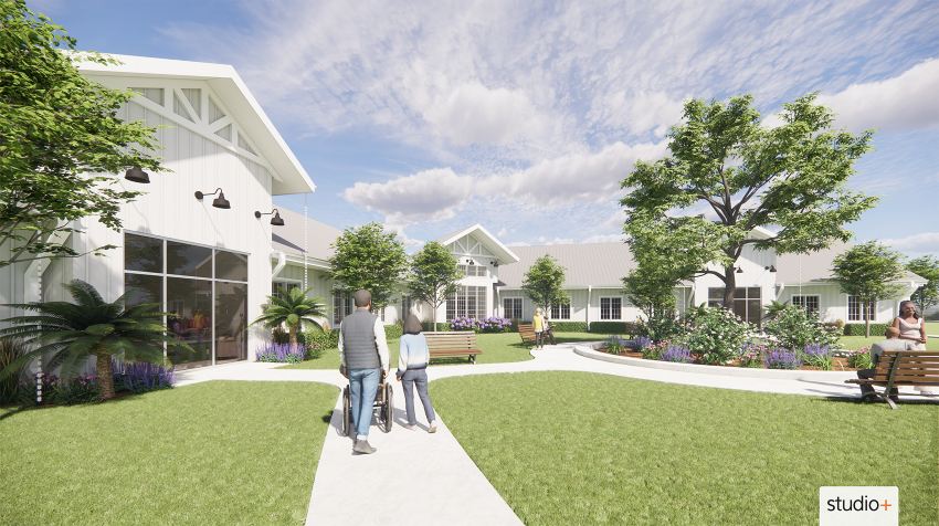 Rendering of gardens