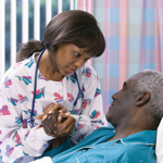 Nurse caring for complex patient