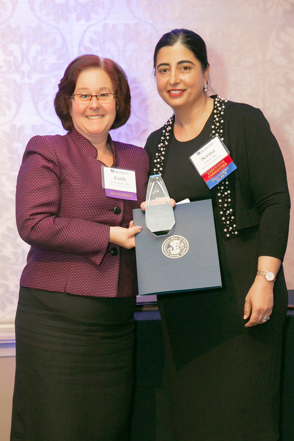 Dr. Protsman and Seema Sidhu at the awards ceremony