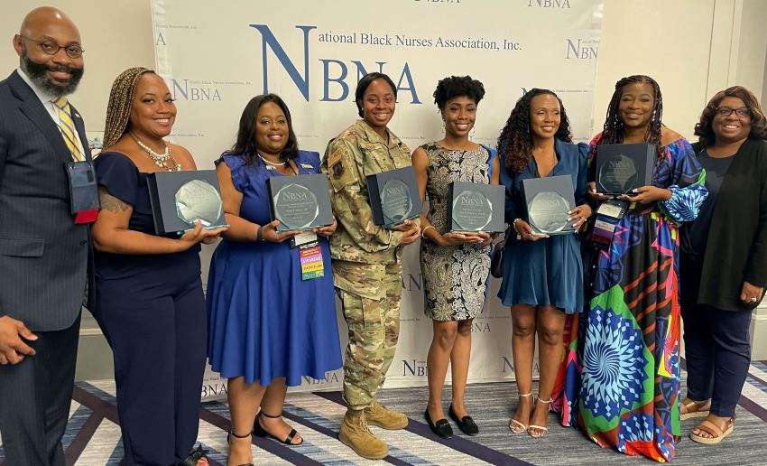 NBNA members with their awards at the 2022 conference in Chicago