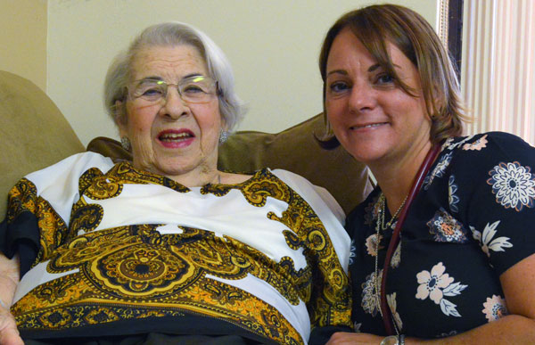 Erika Avila, RN, with one of her patients