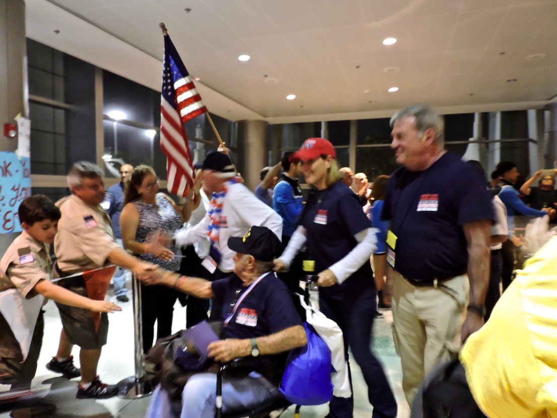 Boy Scouts welcome back Vietnam and WWII Vets