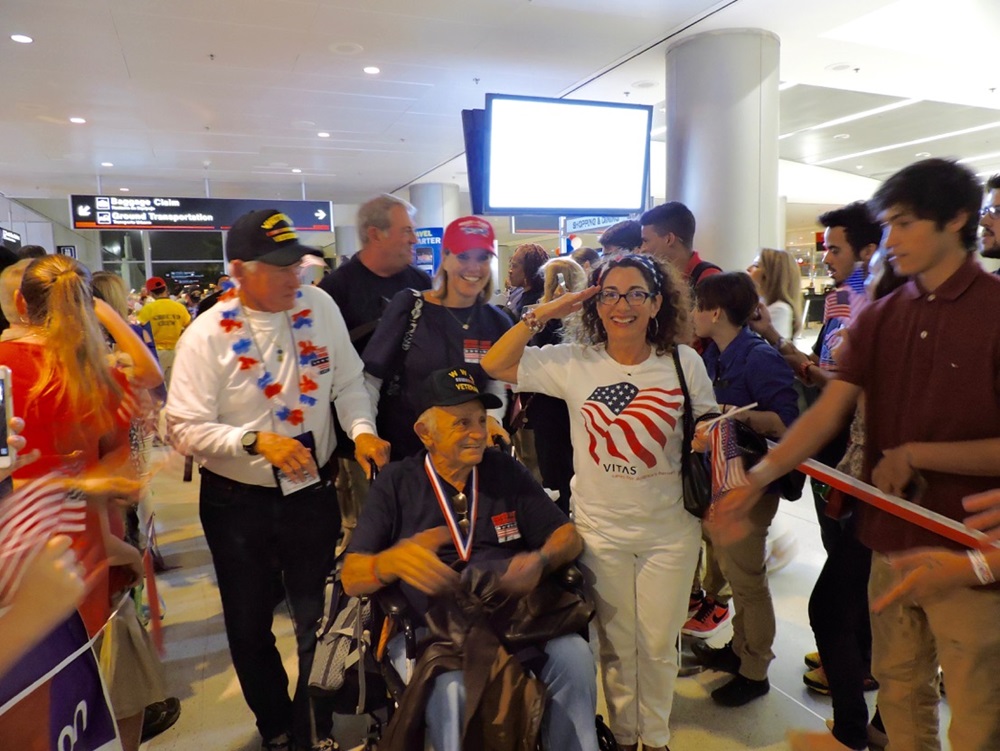 Veterans and VITAS Staff at Miami National Airport