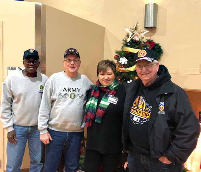 Carole Quackenbush with Veterans