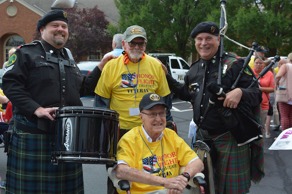 Two veterans with the Cincinnati Emerald Society