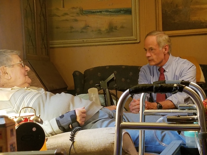 World War II Vet Hospice Patient being cared for