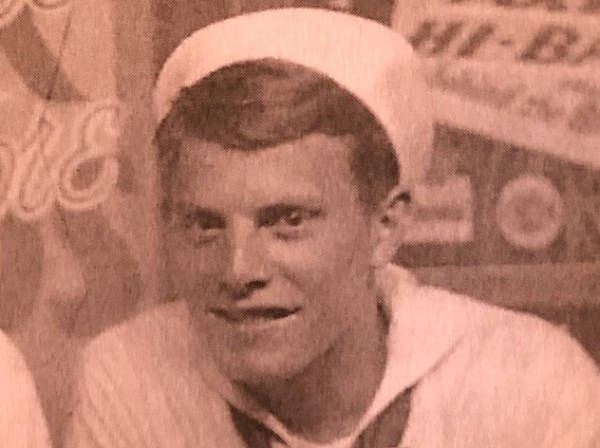 A photo of Jerry in his sailor's uniform during his service days