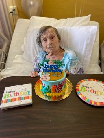 Anna with her birthday cake