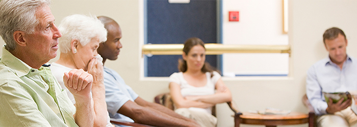 Group of people waiting for care