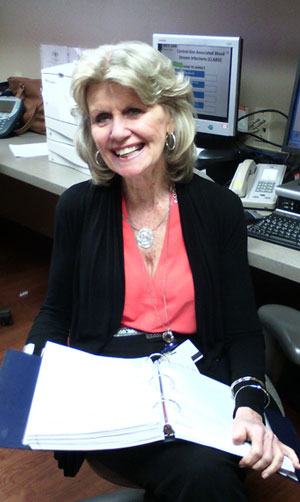 A hospice social worker