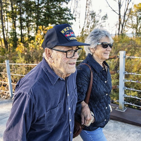 A VITAS nurse comforts a veteran patient