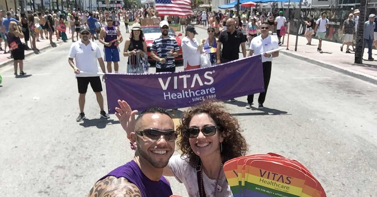 VITAS employees at a Pride parade