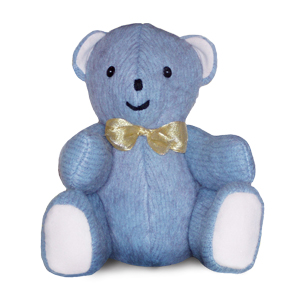 Un oso de peluche azul